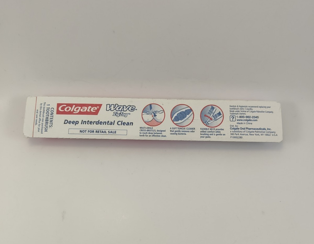 Colgate Wave Zig Zag Medium Bristles Full Head Toothbrush Deep Interdental Clean