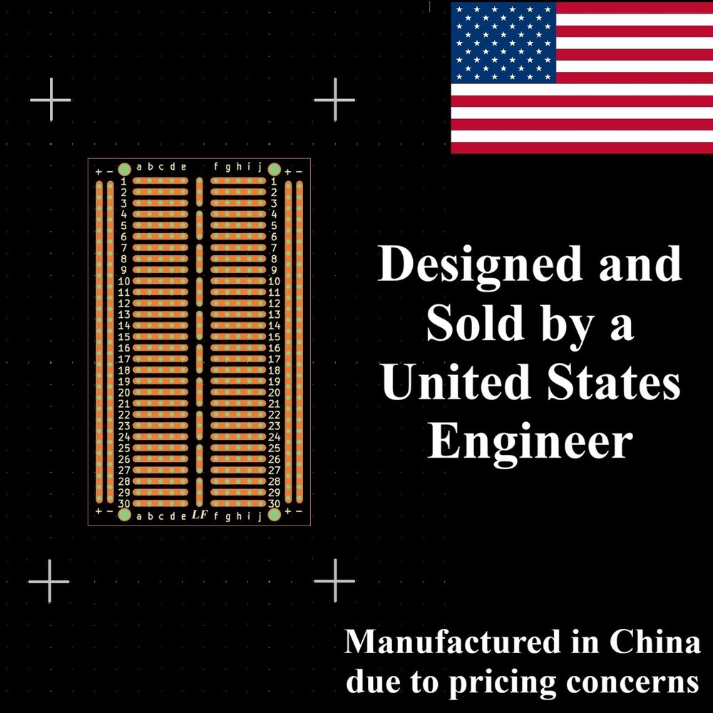 PCB Prototyping Board, 10 Pack, Solderable, Half-Size Breadboard Style, THT, SMT