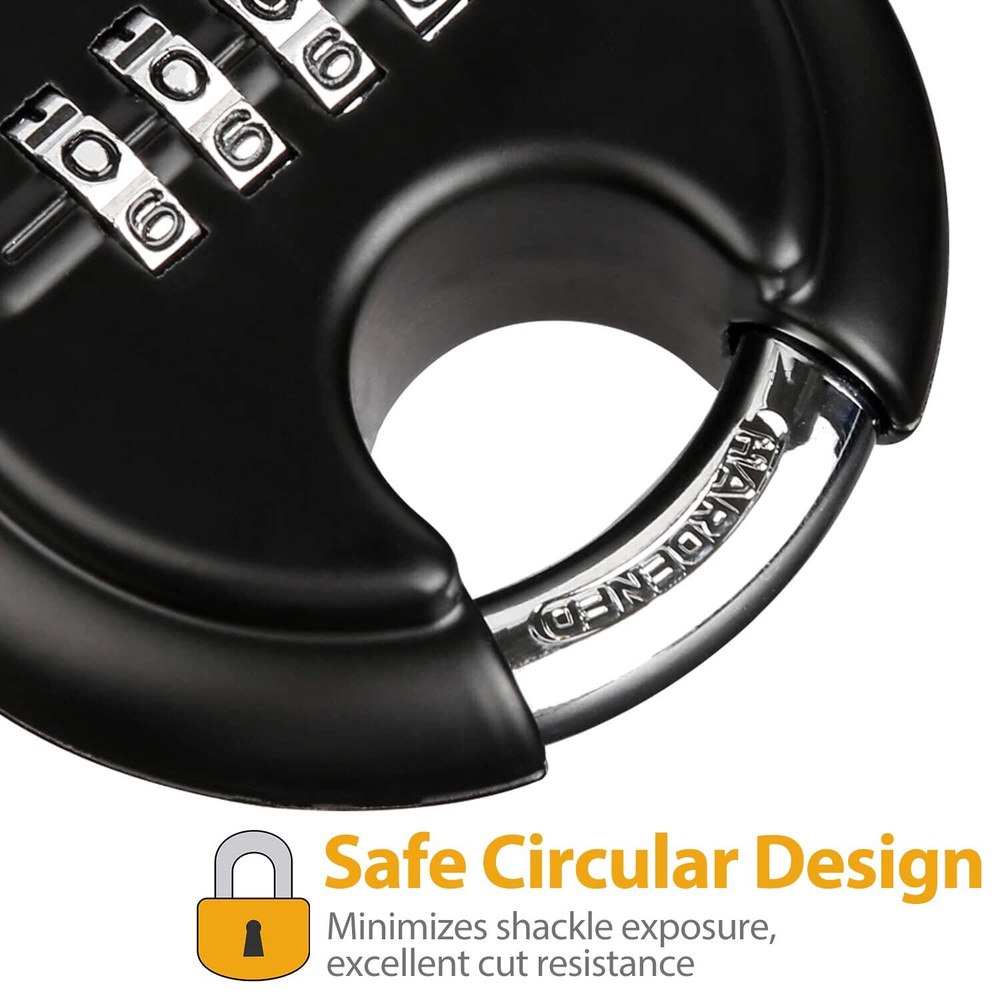 Combination Disc Padlocks For Outdoor Heavy Duty 4 Digit Code Lock Combo Discus