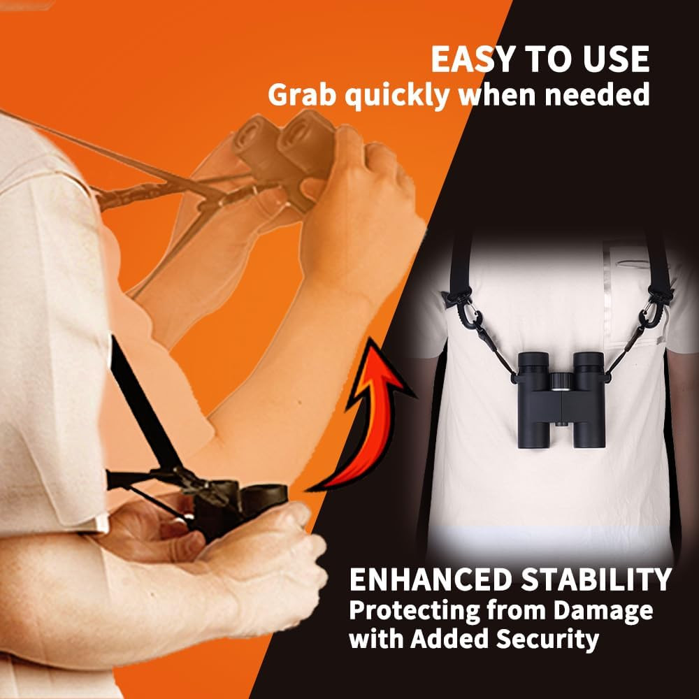 Binocular Harness Strap, Binocular Strap, Adjustable and Deluxe Binoculars Harne