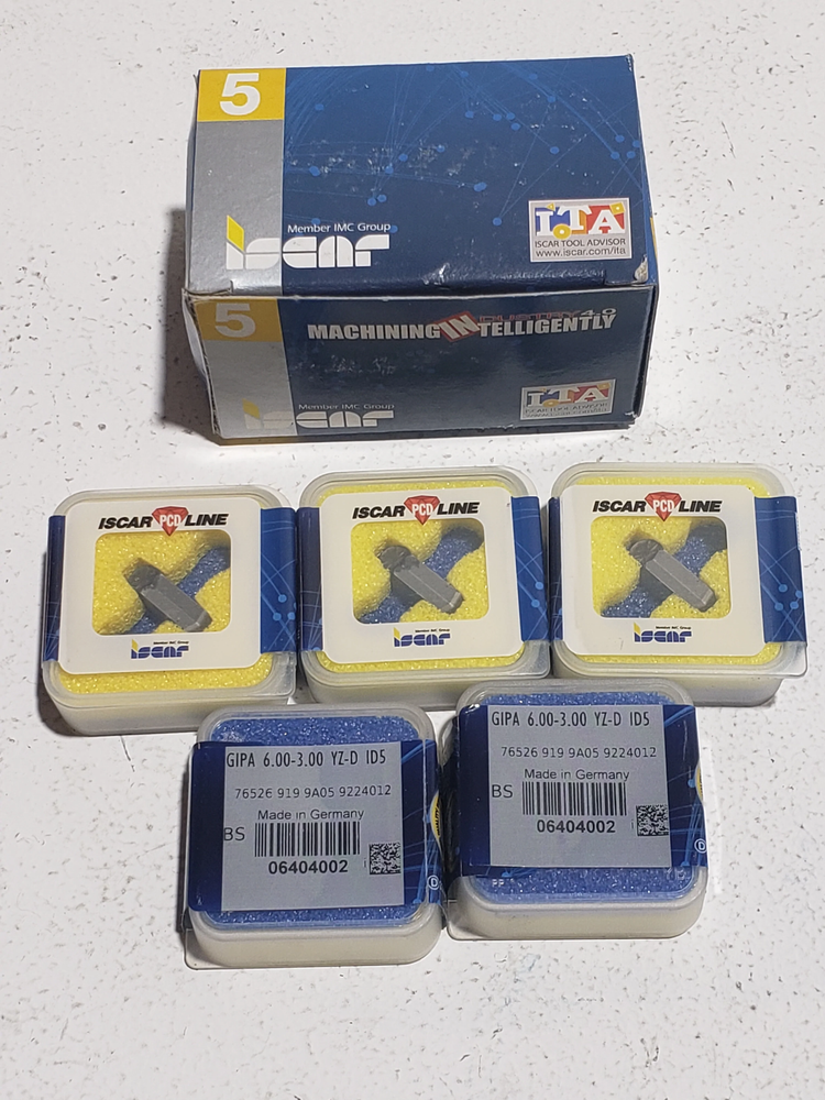 (5 Pack) Iscar 600300GIPA YZ-D Grade ID5, 6mm Cutting Width