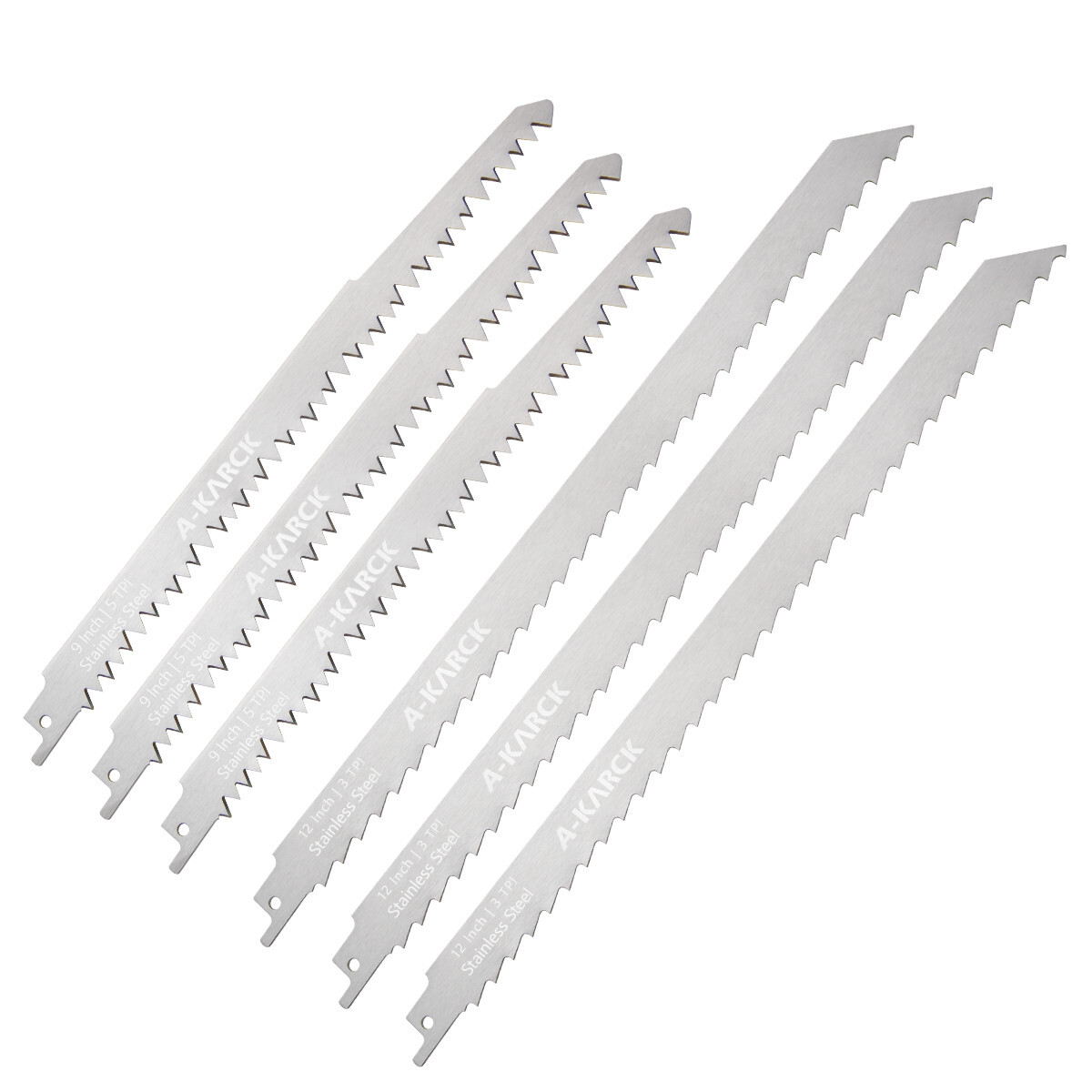 Stainless Steel Reciprocating Saw Blades for Frozen Meat Beef Bone Food 6 PACK