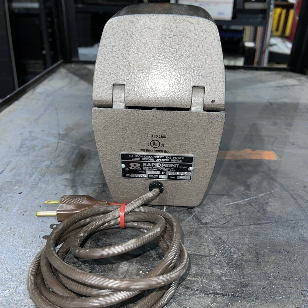 RapidPrint AR-E Electric Time Recorder Stamp NO KEY