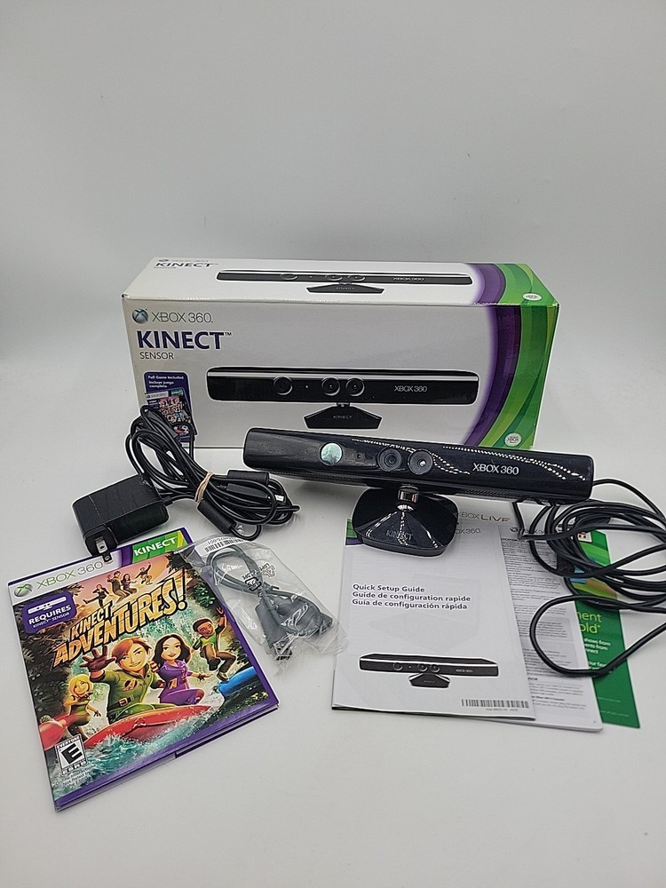 Microsoft Xbox 360 Kinect Motion Sensor Bar w/Kinect Adventures Game (READ)