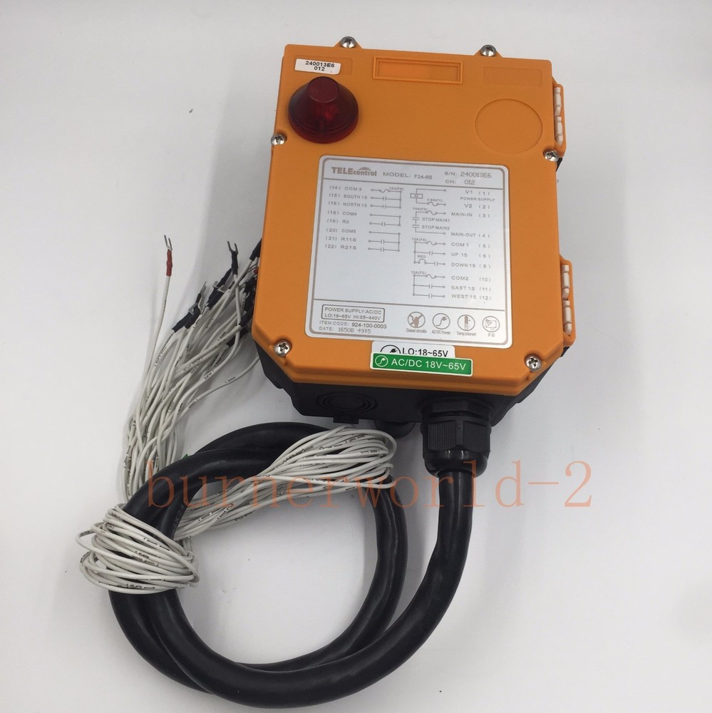Industrial Remote Control Single Speed Wireless Controller For Crane Lift F24-8S