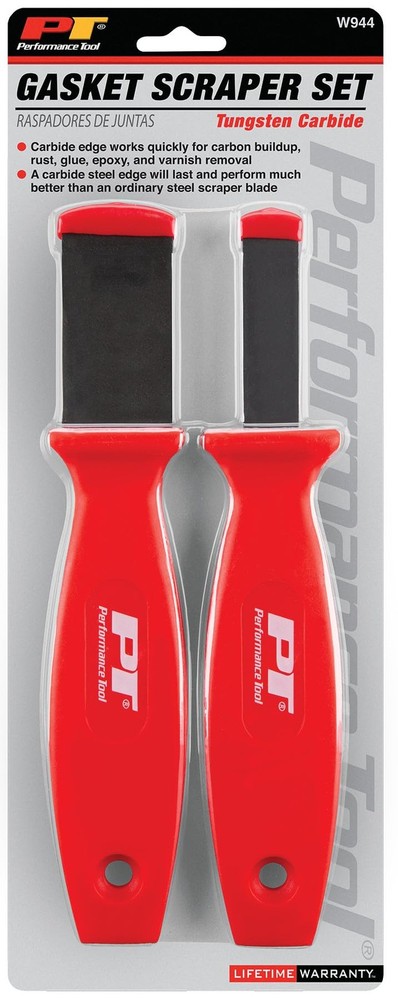Performance Tool W944 Carbide Gasket Scraper Set (2 Pieces) - Onesize