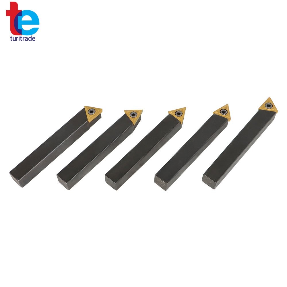 5Pcs 1/2" Carbide Indexable Turning Tool Lathe Tool Bit With Carbide Inserts