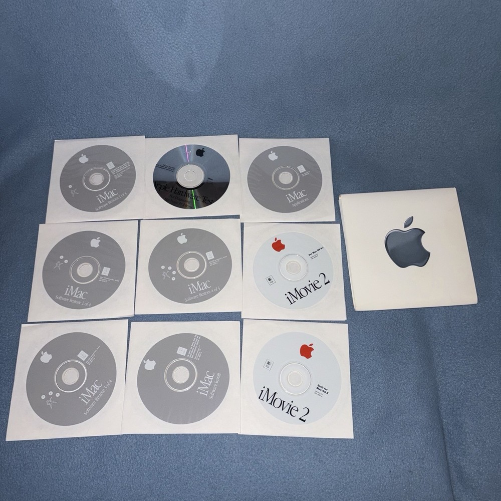VTG Original Apple iMac DV Macintosh Mac 9.0.4 Software Restore Disc Bundle 7829