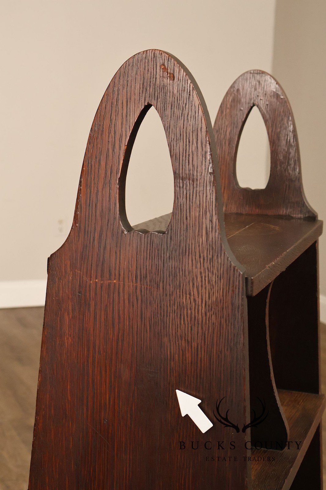 Antique Grand Rapids Arts And Crafts Mission Oak Magazine Stand