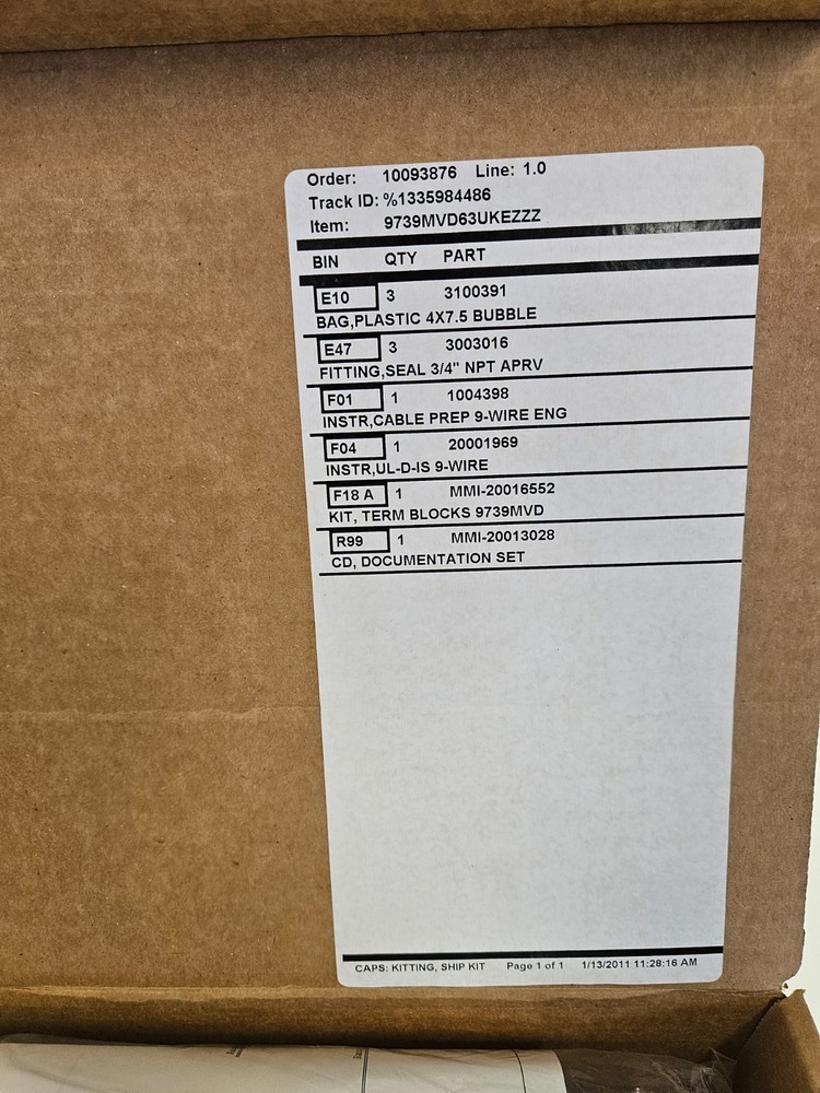 Emerson Micro Motion 9739MVD63UKEZZZ Flow Transmitter 9739 Series