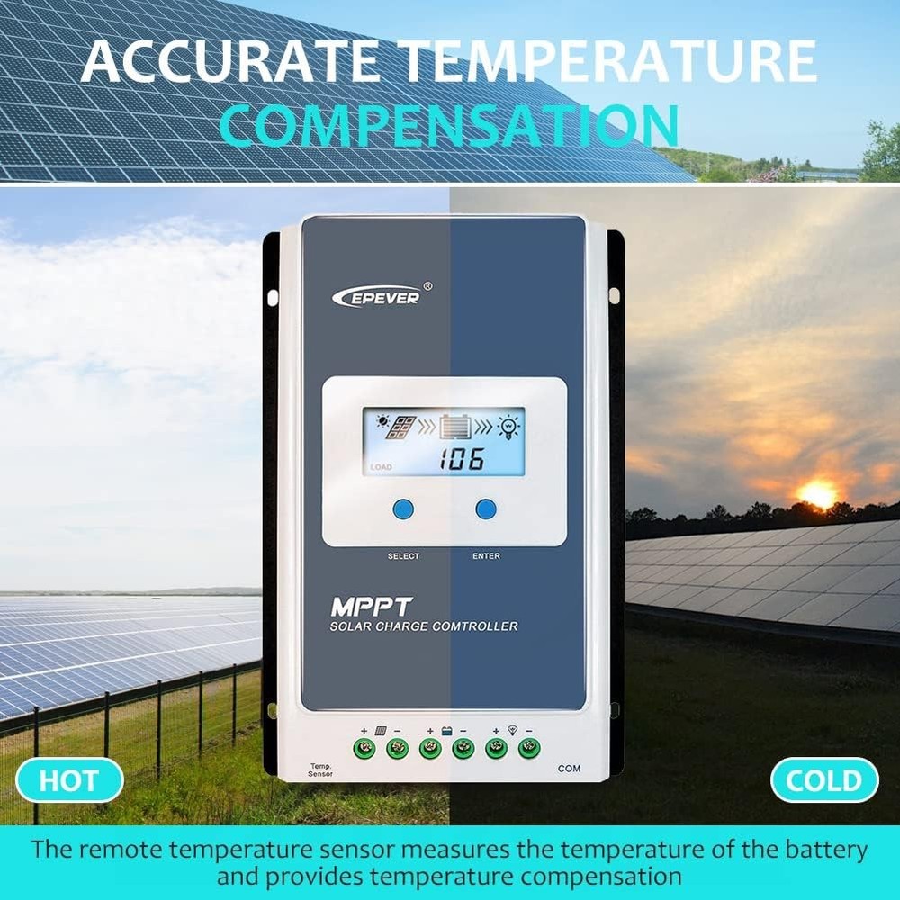 EPEVER 60A MPPT Solar Controller 12V 48V Auto