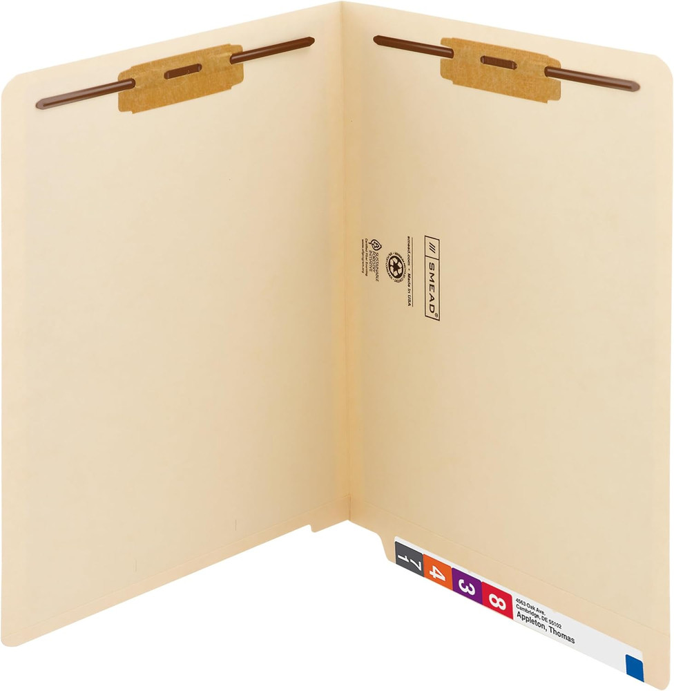 Heavyweight End Tab Fastener File Folder - Durable & Reinforced