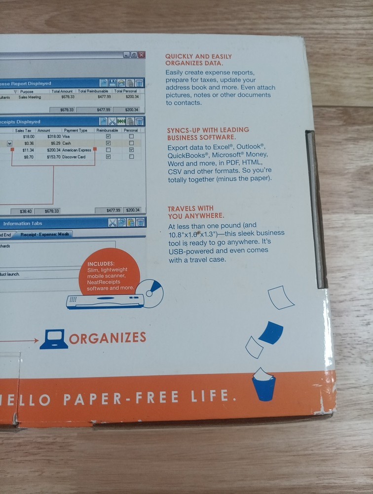 Neat Receipts Scanalizer Mobile Doc Scanner Digital Filing System New