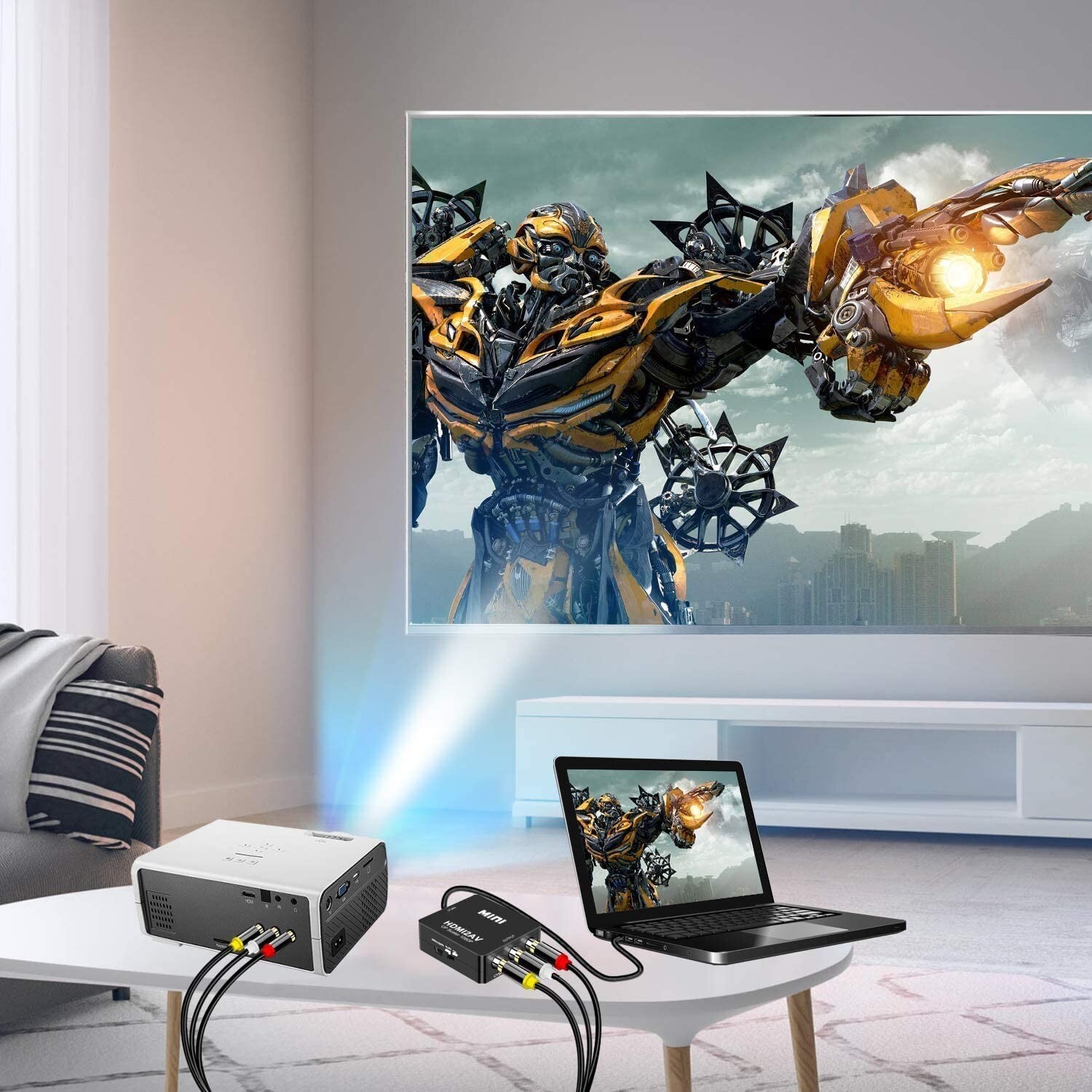 HDMI To RCA AV Adapter Converter Cable CVBS 3RCA 1080P Composite Video Audio