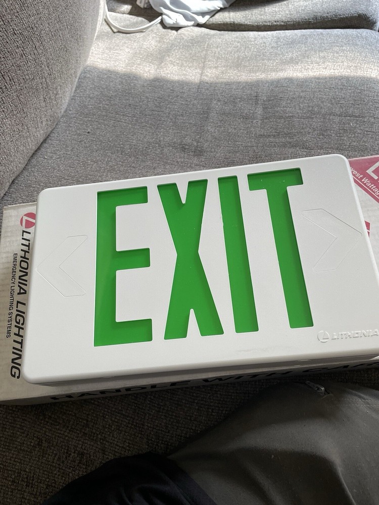 Lithonia Lighting 120/277 M6 Green LED Exit Sign