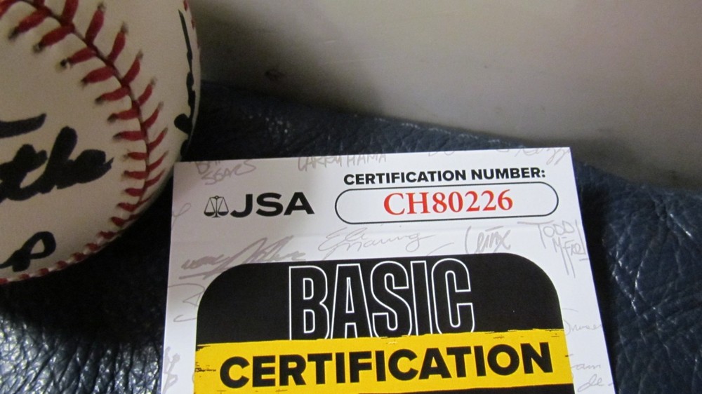 Tom Trebelhorn signed baseball JSA Certified