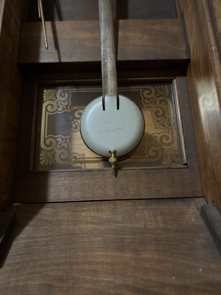 Vtg SETH THOMAS Octagon Wall Clock Westminster Chime 3 Windup With Key Pendulum