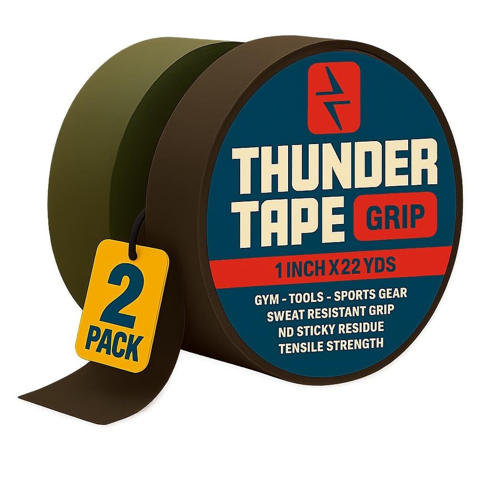 Thunder Tape Tactical Grip – 2 Roll Camo Pack Extra Long, Green / Brown