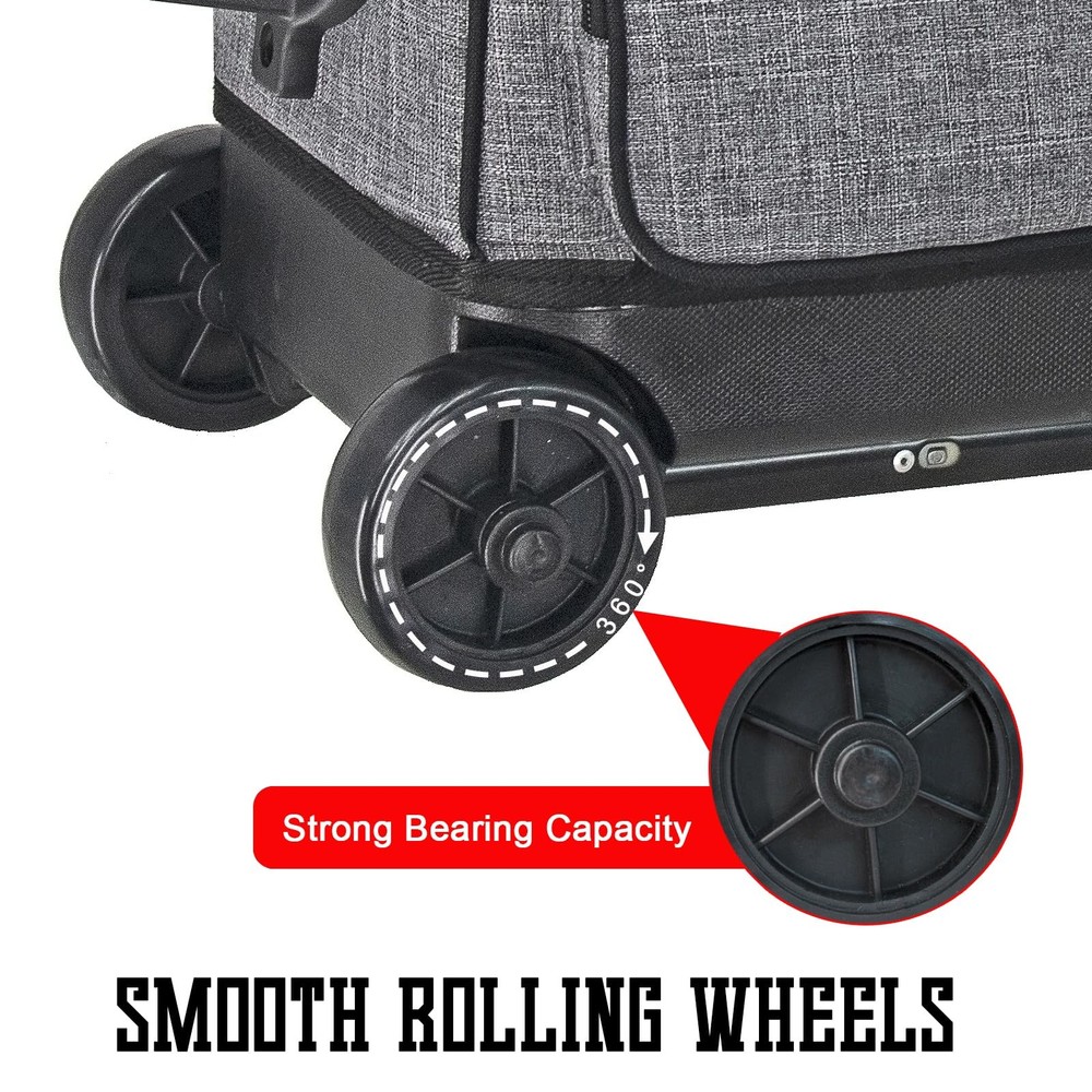 WOLT Double Roller 2 Ball Bowling Bag with Separate Shoe Compartment, Large Capa