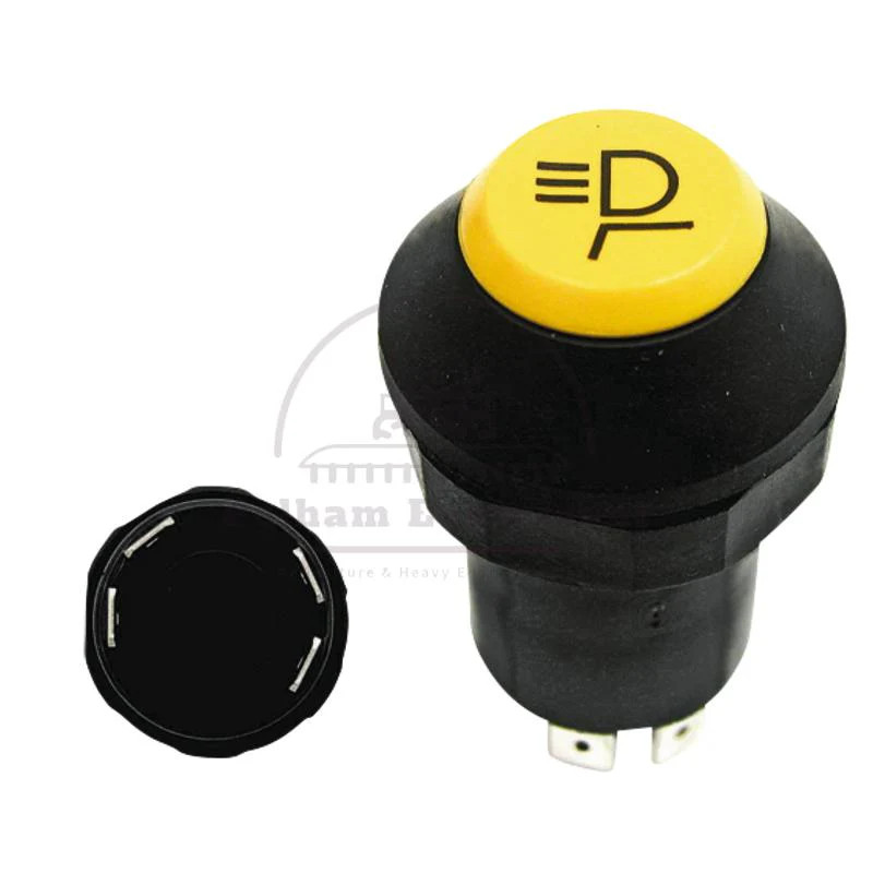 Push Button Switch 133700580007 Yellow Lock 12/24V Dustproof Splashproof