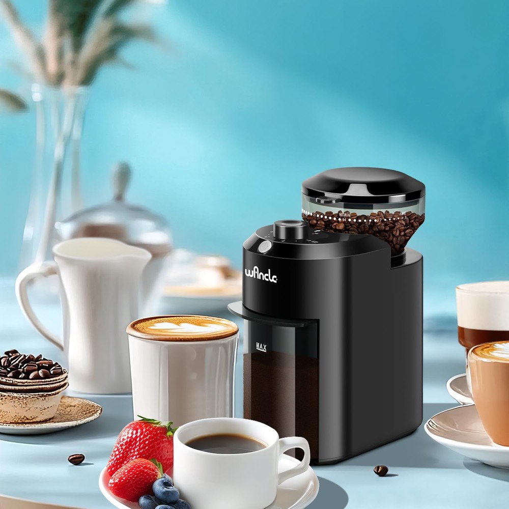 Wancle Electric Burr Coffee Grinder Adjustable with 28 Precise Grind Setting...