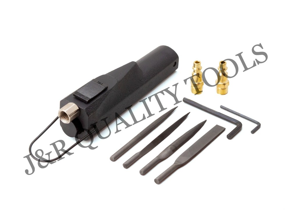Pneumatic Air File Includes 4 Files flat cut, half round, Round & Triangular HOT