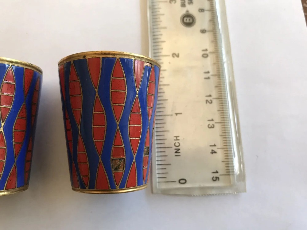 Russian Enamel Vodka Cups