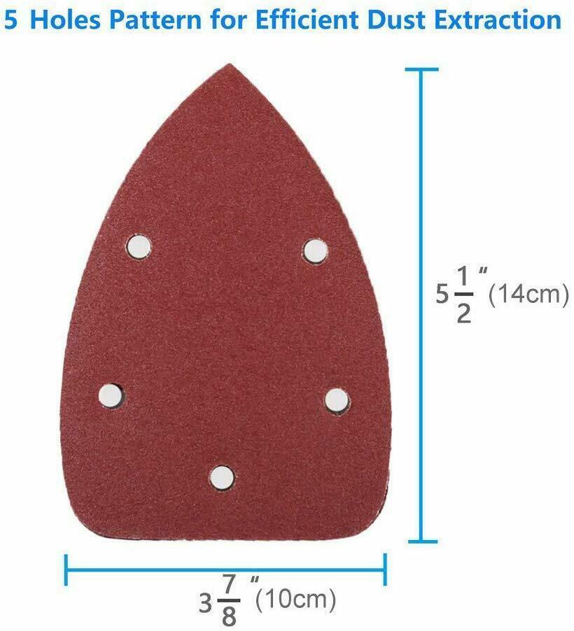70PCS Sander Pads Sanding Sheets Sandpaper Hook and Loop Assorted 40-320 Grit