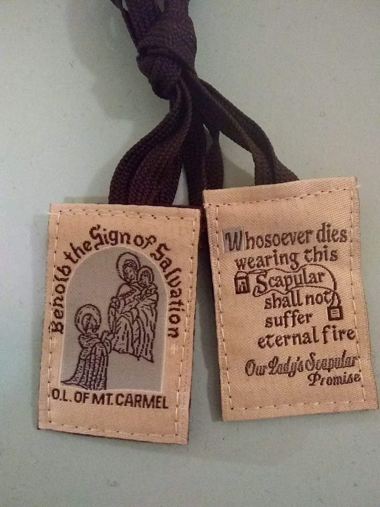 Brown Scapular 100% Wool Handmade in USA