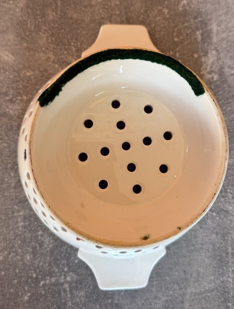 Porcelain Strainer Sieve Colander Floral Pattern