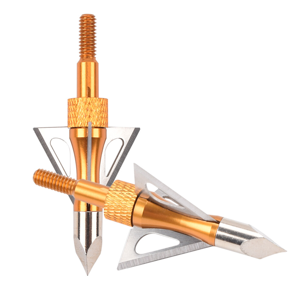Archery 3 Fixed Blade 100Grain Arrow Head Tip with Case+Broadheads Wrech