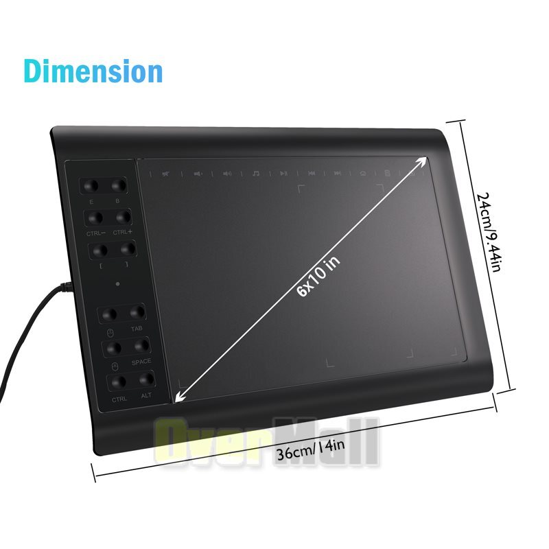 VIN1060 Plus Graphic Drawing Tablets Digital Pen Tablet for Mac, Windows Android