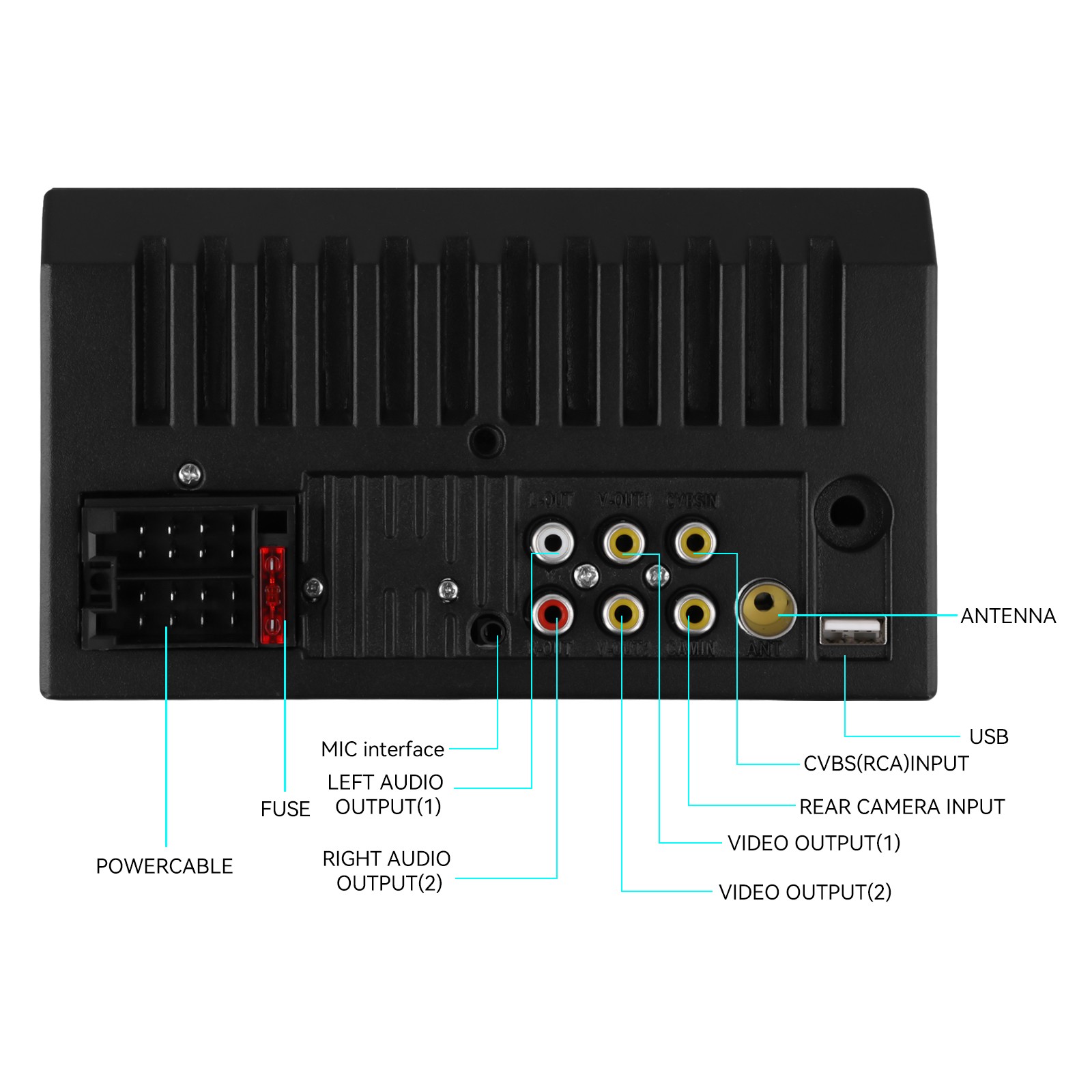 Double Din Apple Carplay Android Auto 7" Car Stereo Radio Bluetooth Touch Screen