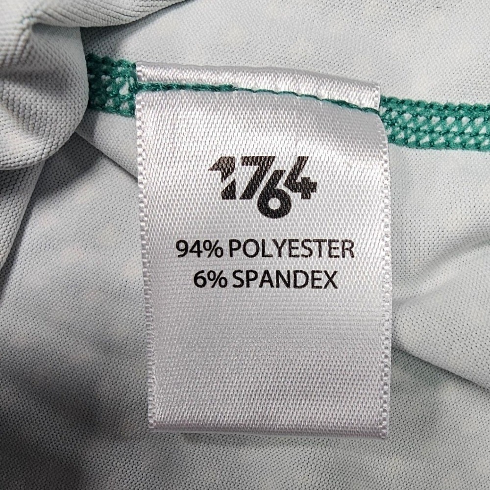 1764 Golf 1/4 Zip Pullover Men's L Green Geometric Performance Stretch Athletic