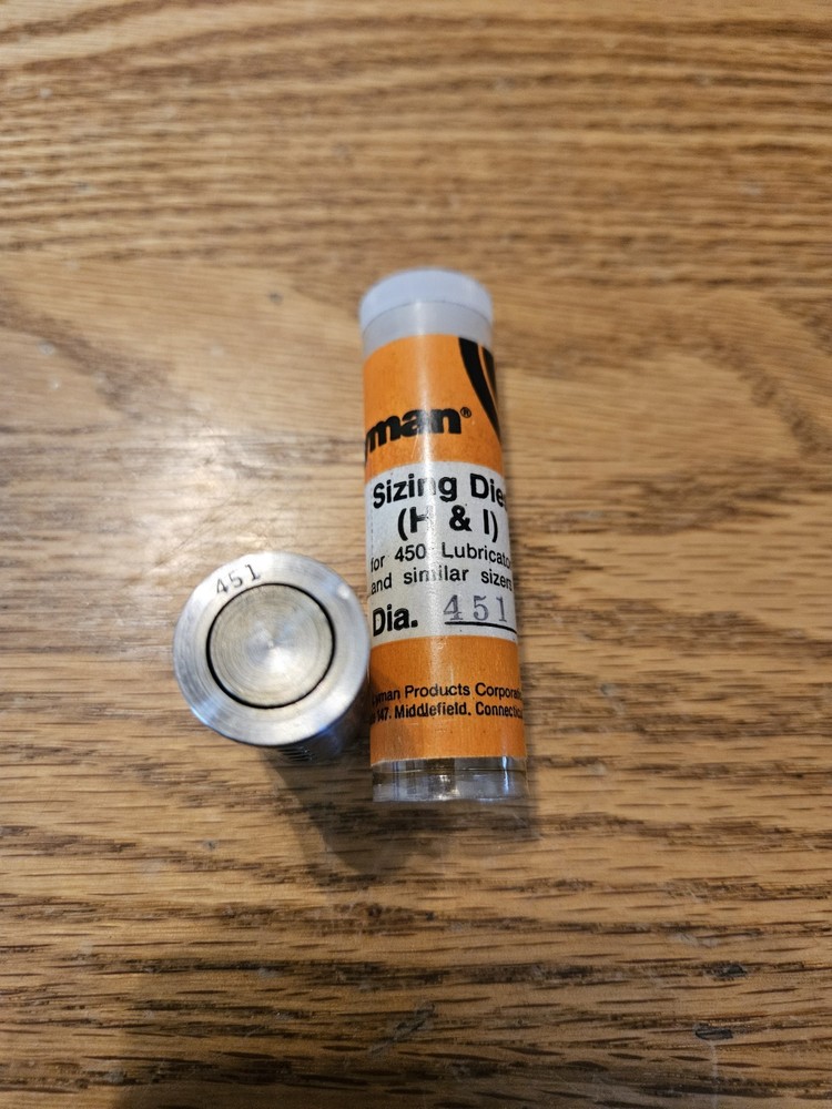 Lyman #451 Lube & Size Die + Case