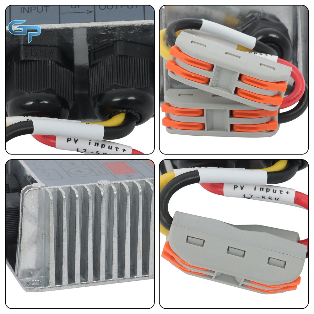 Waterproof MPPT Boost Controller 400W 24-85V Solar Panel LED Display Durable