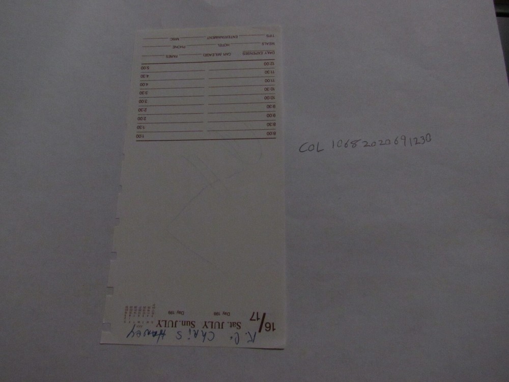 Chris Haney Signed Cut/ Paper