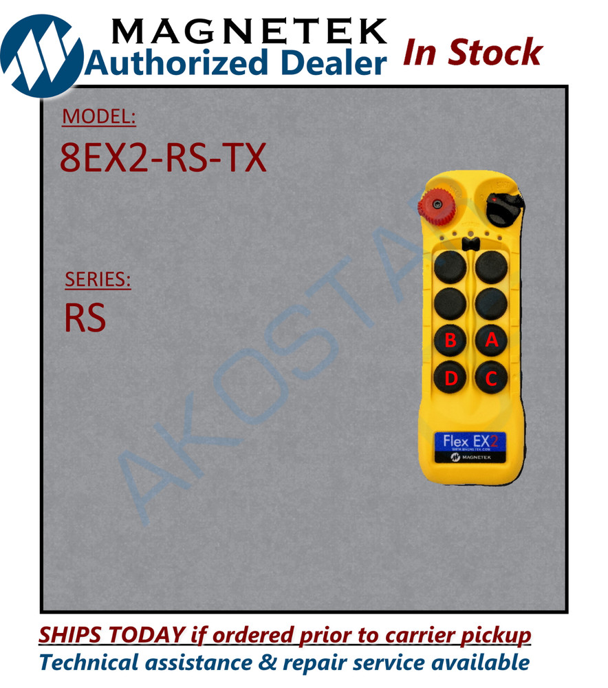 Magnetek FLEX-8EX2RS-TX Radio Remote Control Transmitter - Receiver Select