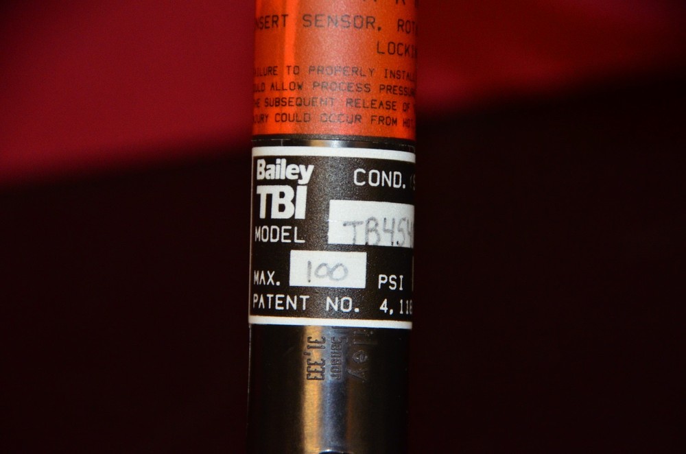 Bailey TBI Conductivity Sensor Probe TB45401112 / 100 PSI Max