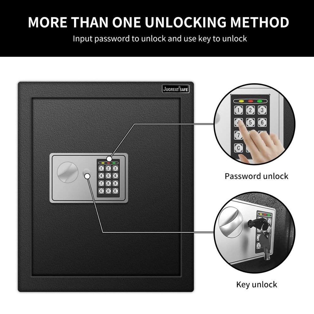 JUGREAT 80 Keys Cabinet with Sensor Light,Electronic Key Safe,Pin Code Keyless S