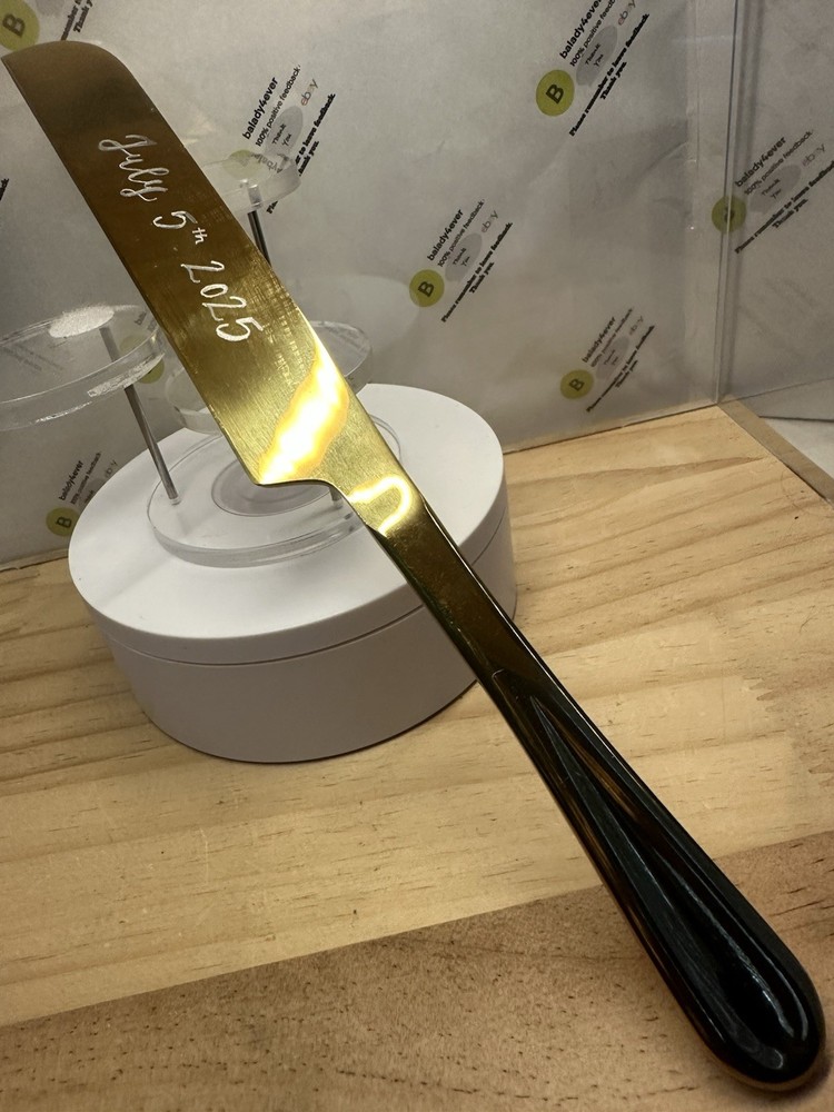 Gold Colored Wedding Cake Knife 10.75”