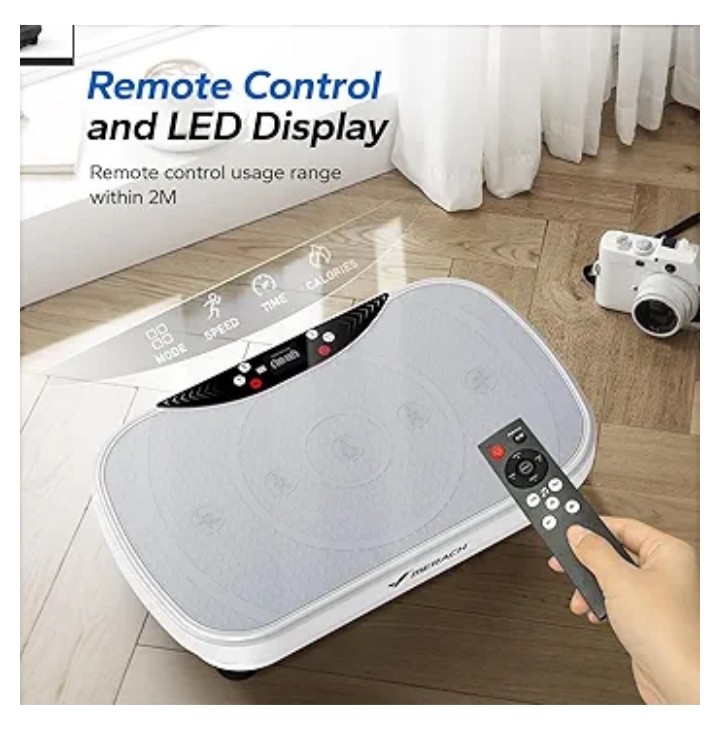 MERACH Vibration Plate Exercise Machine, Vibration Plate for Lymphatic Drainage