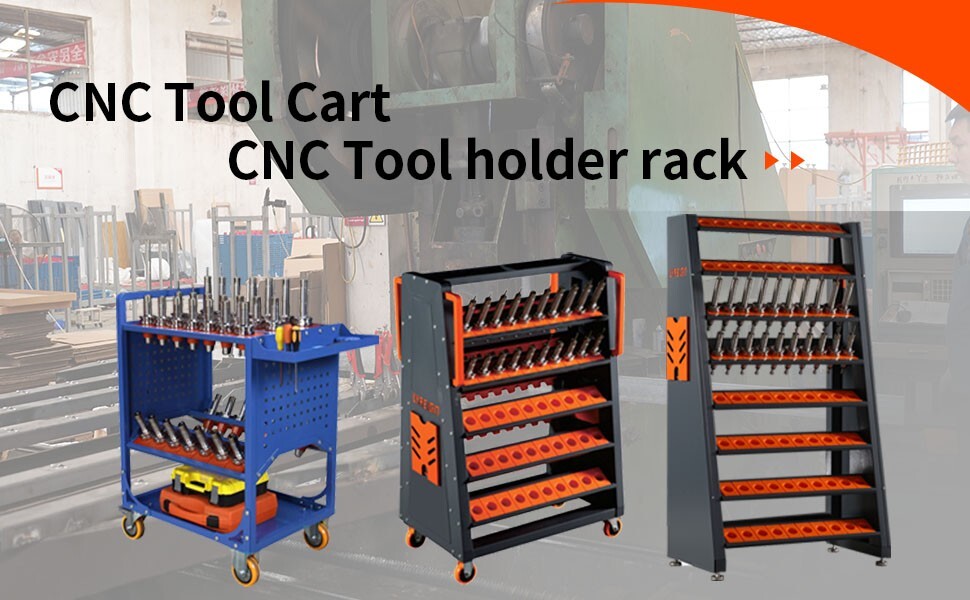 US Stock CAT40 Tool Trolley BT40 Taper Tool Holder CNC Machine Tool Cart