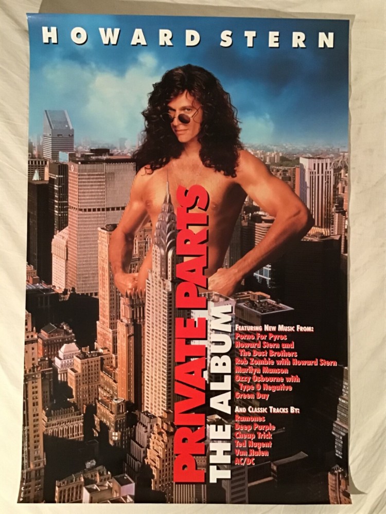 Howard Stern 1997 Promo Poster Private Parts Soundtrack Glossy New Condition