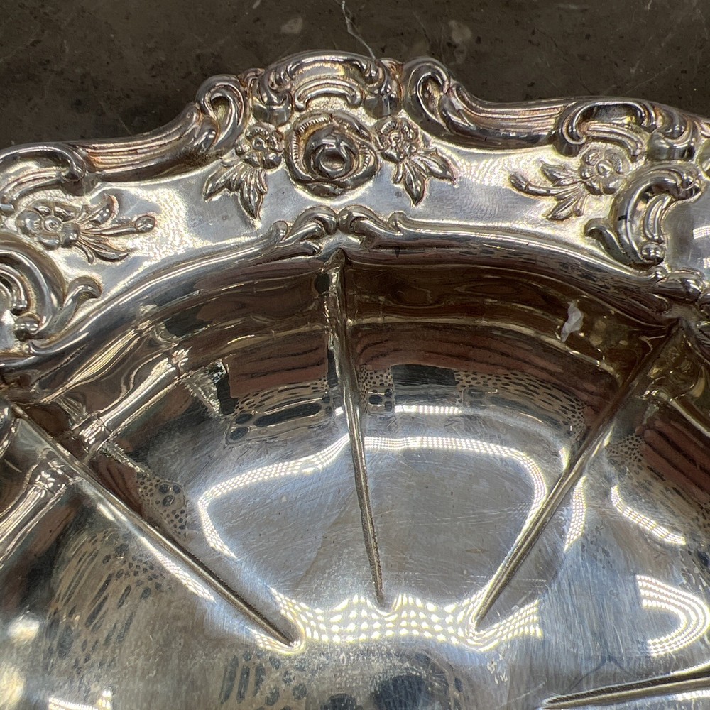 SILVER PLATED SERVING TRAY PLATE BOWL PLATTER SIZE 7.5” DIAMETER