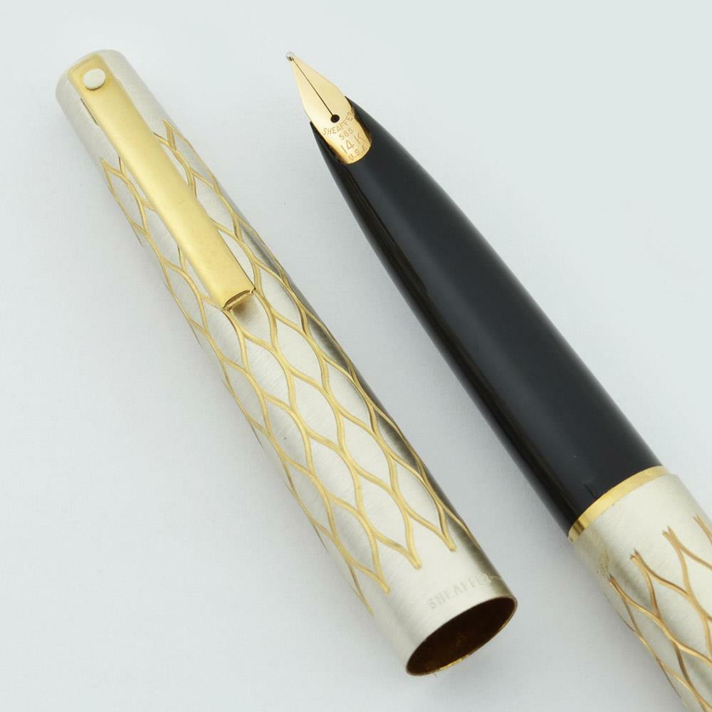 Lady Sheaffer 642 Fountain Pen ('75) - Satin Tulle, 14k Fine Stylpoint Nib (New)