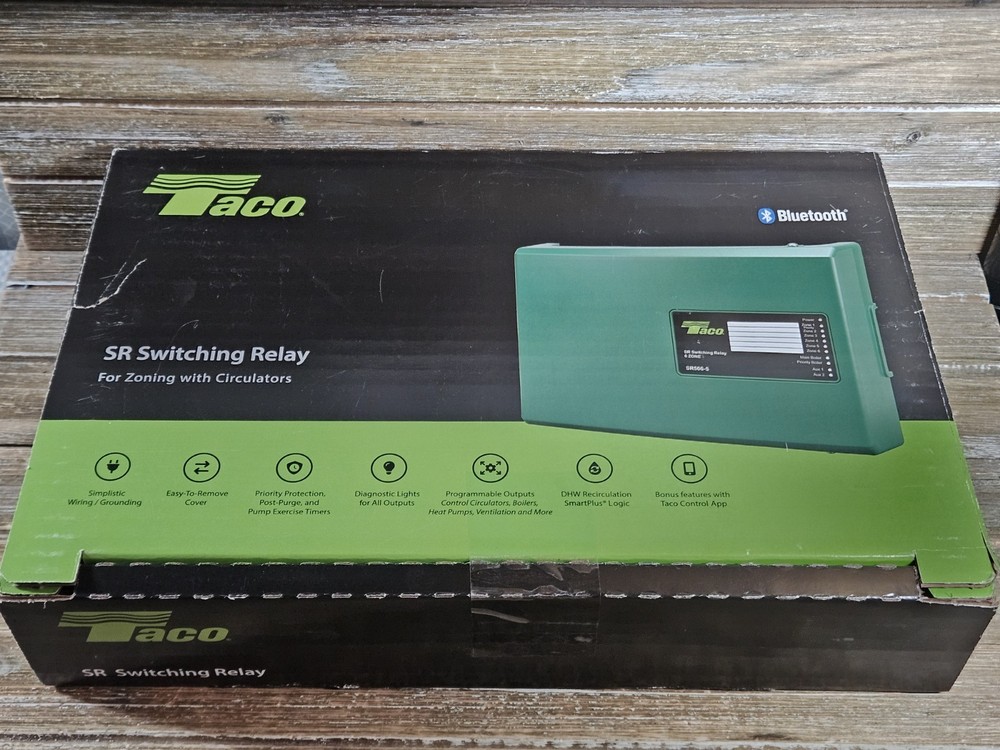 NEW TACO SR503-5 3-Zone Boiler Circulator Switching Relay With Priority Control