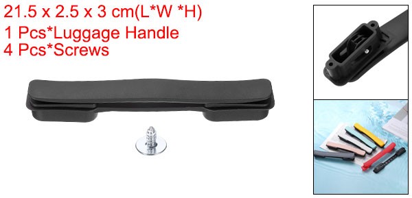 Luggage Handle Replacement with Screws 8.5 Inch Suitcase Handle Black