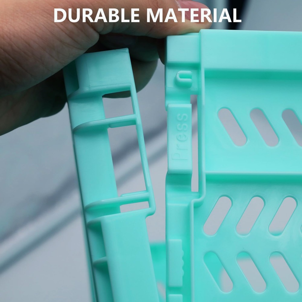 PTEREIW 20L Folding Crate, 4Pack Plastic Storage Baskets MIX COLOR-4PACK