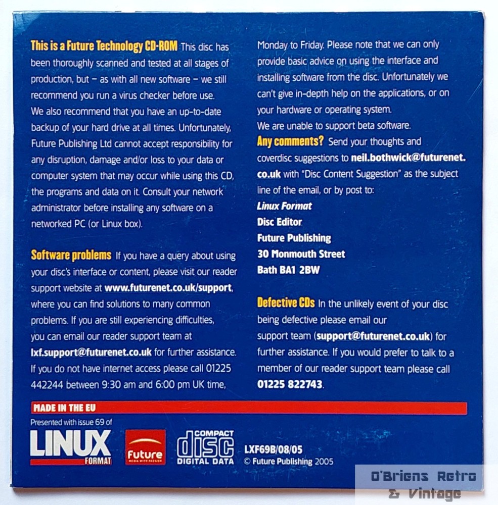 Linux Format Issue 69 – KDE 3.4, Retro Game Emulators, Omnis Studio – Cover CD
